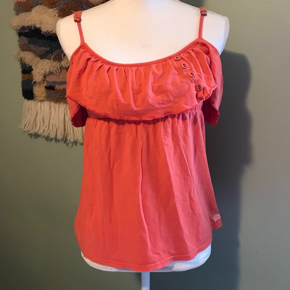Billabong tank top with ruffle front small